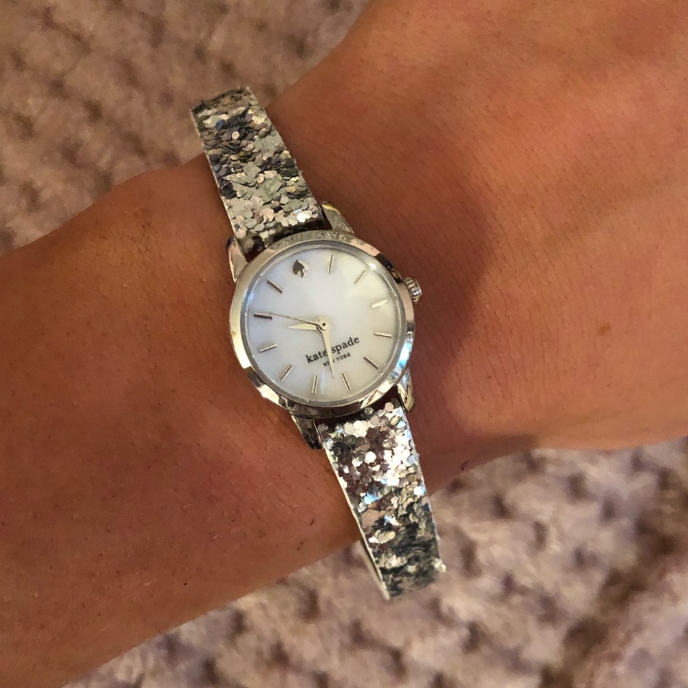 Kate Spade mini silver sparkle watch